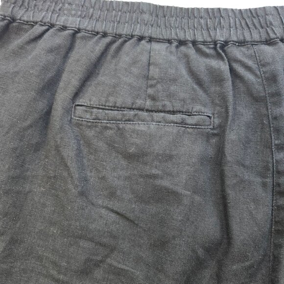 J.Jill Love Linen 2XL Black Relaxed Fit Cropped Pants Elastic Waist - Picture 14 of 16